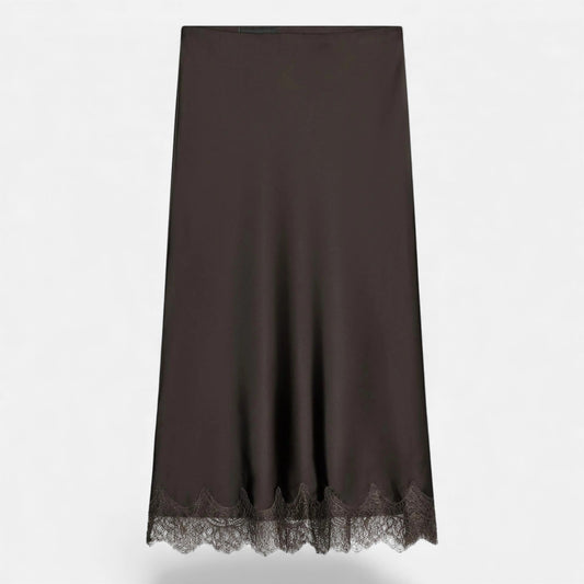 Chic Satin Mid Length Ladies Skirt - Modish World