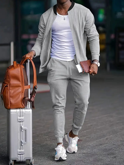Athletic Mens Tracksuit Set Jacket and Pants