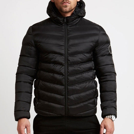 Warm Waterproof Men's Hooded Puffer Coat - ModishWorld