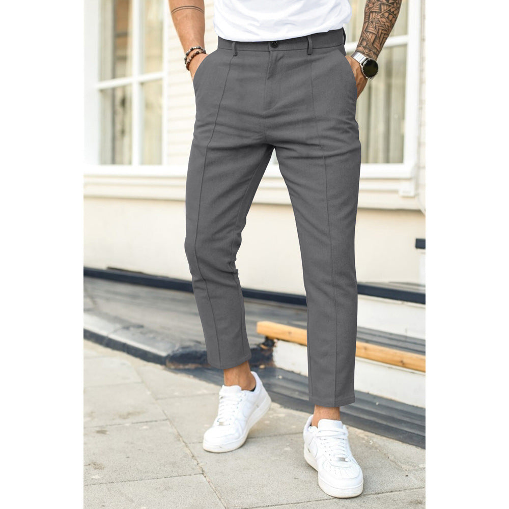 Men's Classic Fit Chino Pants - Office Wear Trousers - ModishWorld