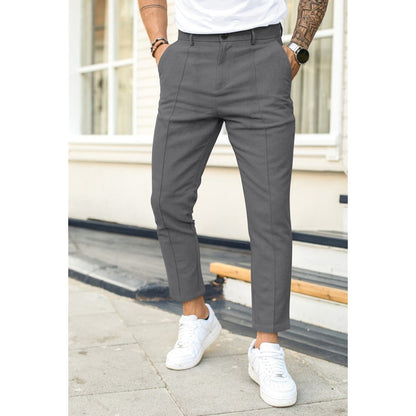 Men's Classic Fit Chino Pants - Office Wear Trousers - ModishWorld