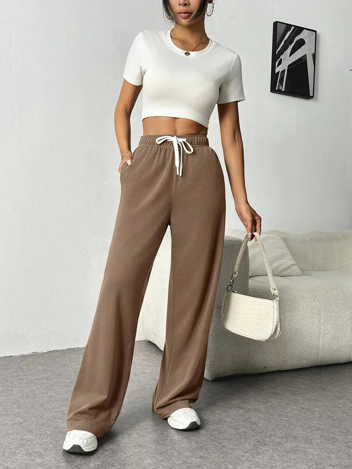 Comfortable Elastic Waist Women's Joggers Pants