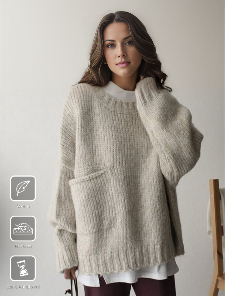 Stylish Oversized Pullover Featuring an Ivory Pocket: Comfort and Fashion Combined
 - ModishWorld