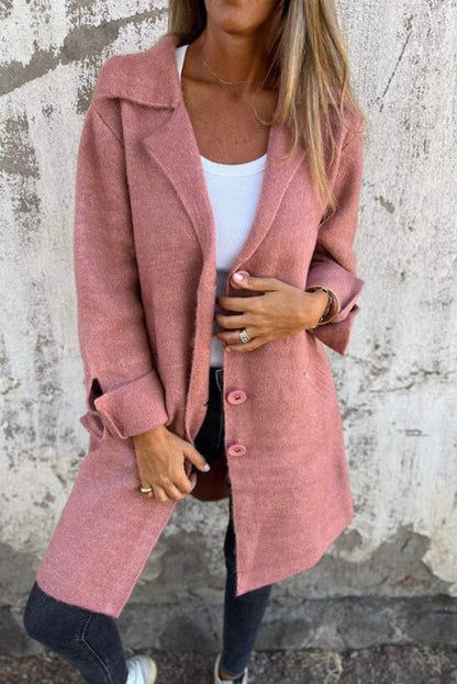 Classic Solid Color Short Trench Coat for Ladies - ModishWorld