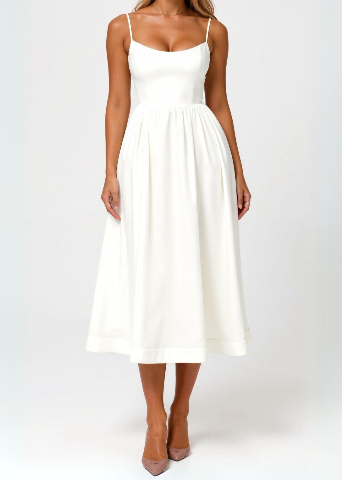 Ladies Formal Midi Dress for Wedding Guests - ModishWorld
