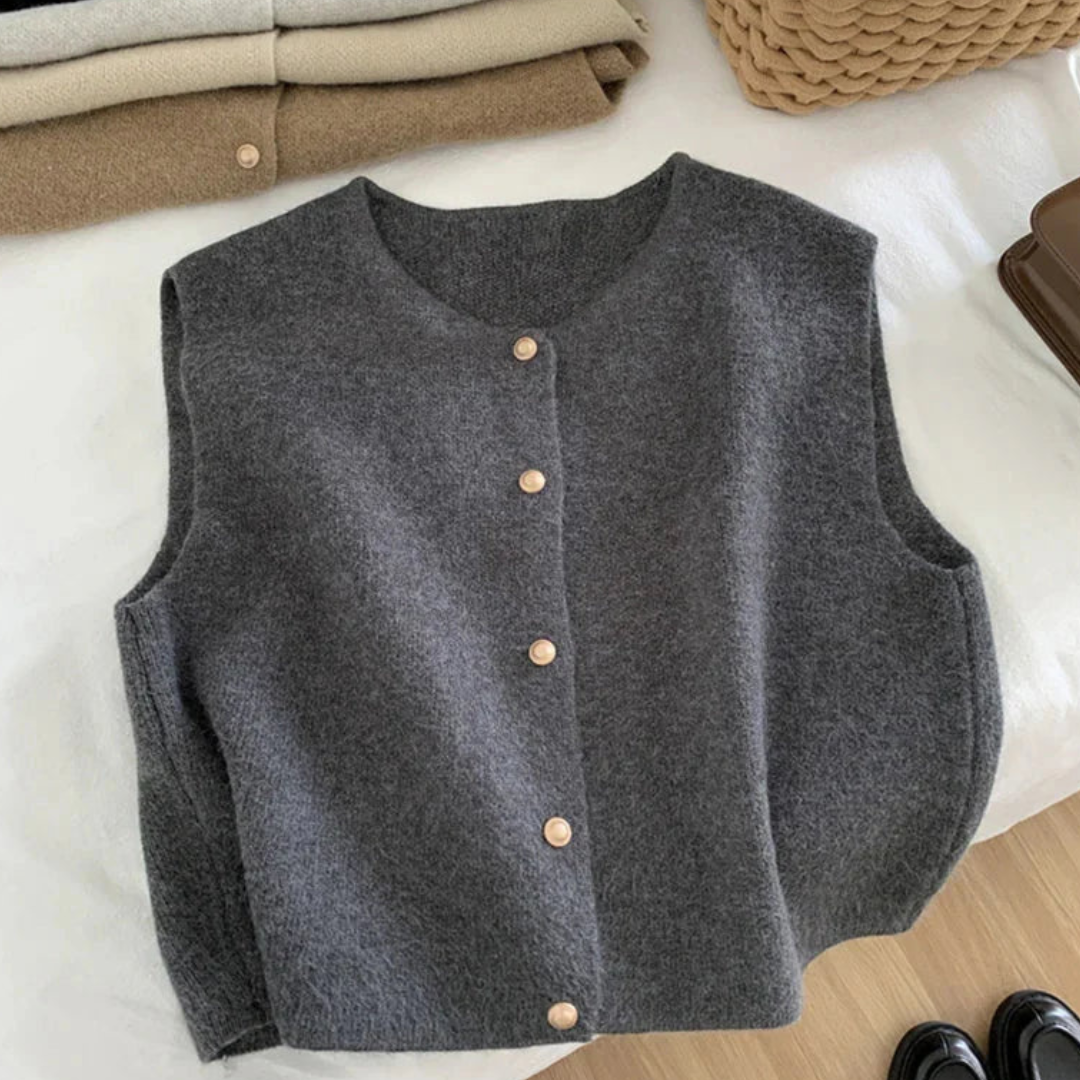 Ladies' Vest - Front Button Closure
