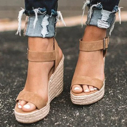 Fashionable High Heel Wedge Sandals for Women - ModishWorld