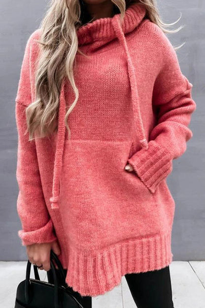 Women's Cozy Hooded Sweatshirt with Functional Pockets