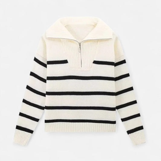 Classic Women's Striped Polo Jumper - Modish World