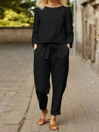 Comfortable Chic Women's Long Sleeve Pant Suit