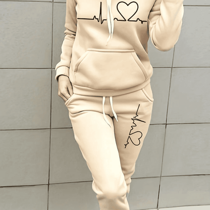 Relaxed Fit Tracksuit Set - Hoodie and Pants