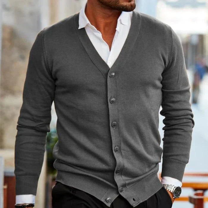 Comfortable Mens Knit Cardigan Sweater
