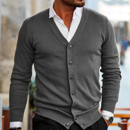 Comfortable Mens Knit Cardigan Sweater