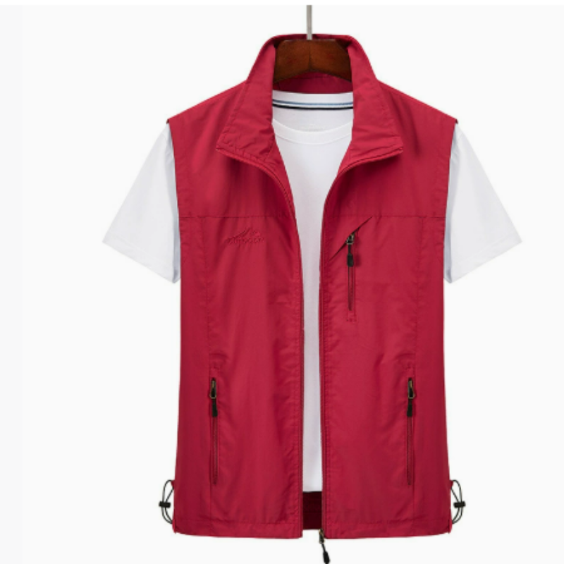 Men's Vest Jacket with Zip Pockets