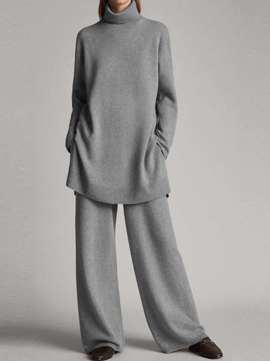 Cozy Women's Lounge Set - Soft Jumper with Comfort Trousers