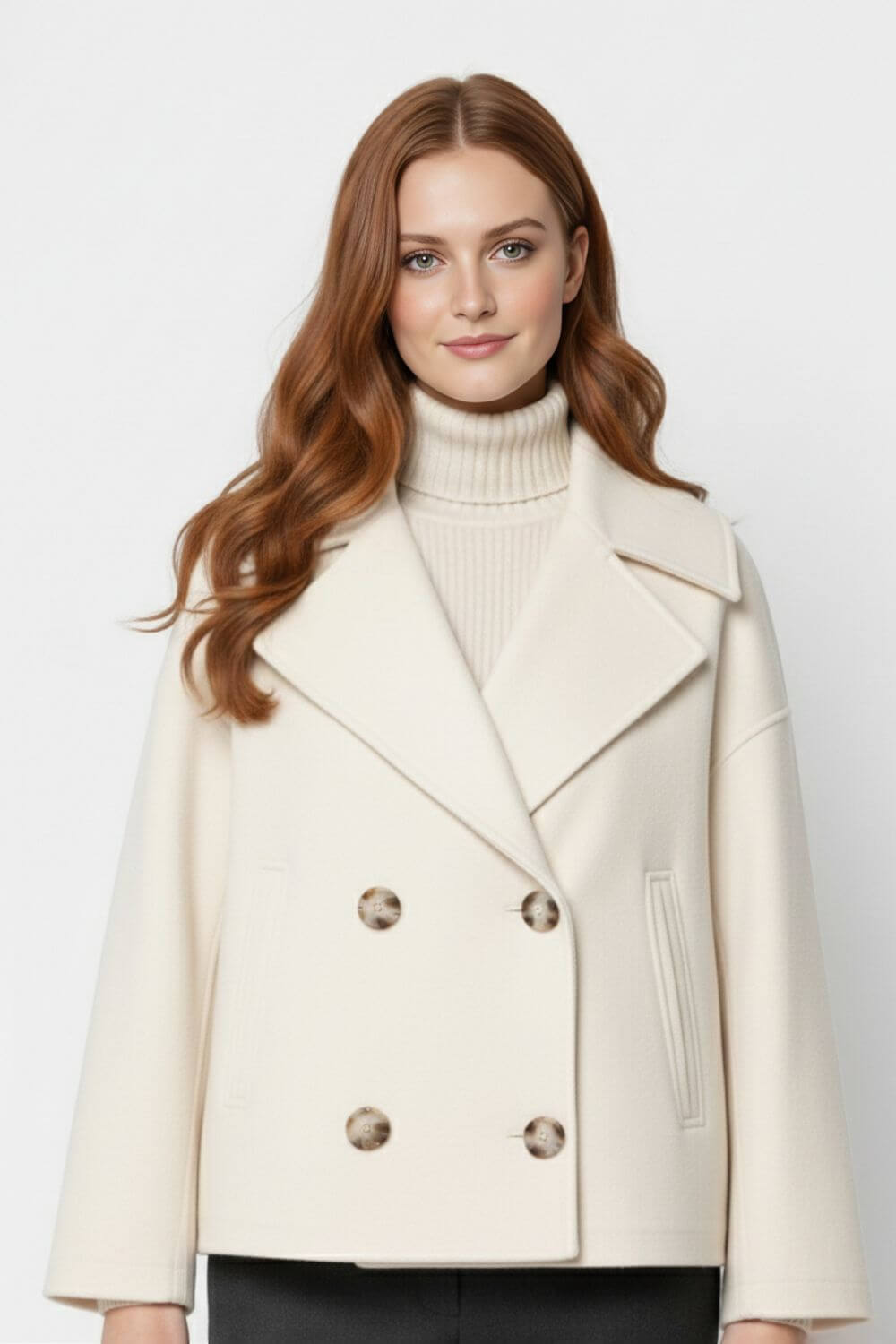 Chic Ladies Short Double-Breasted Coat - Modish World