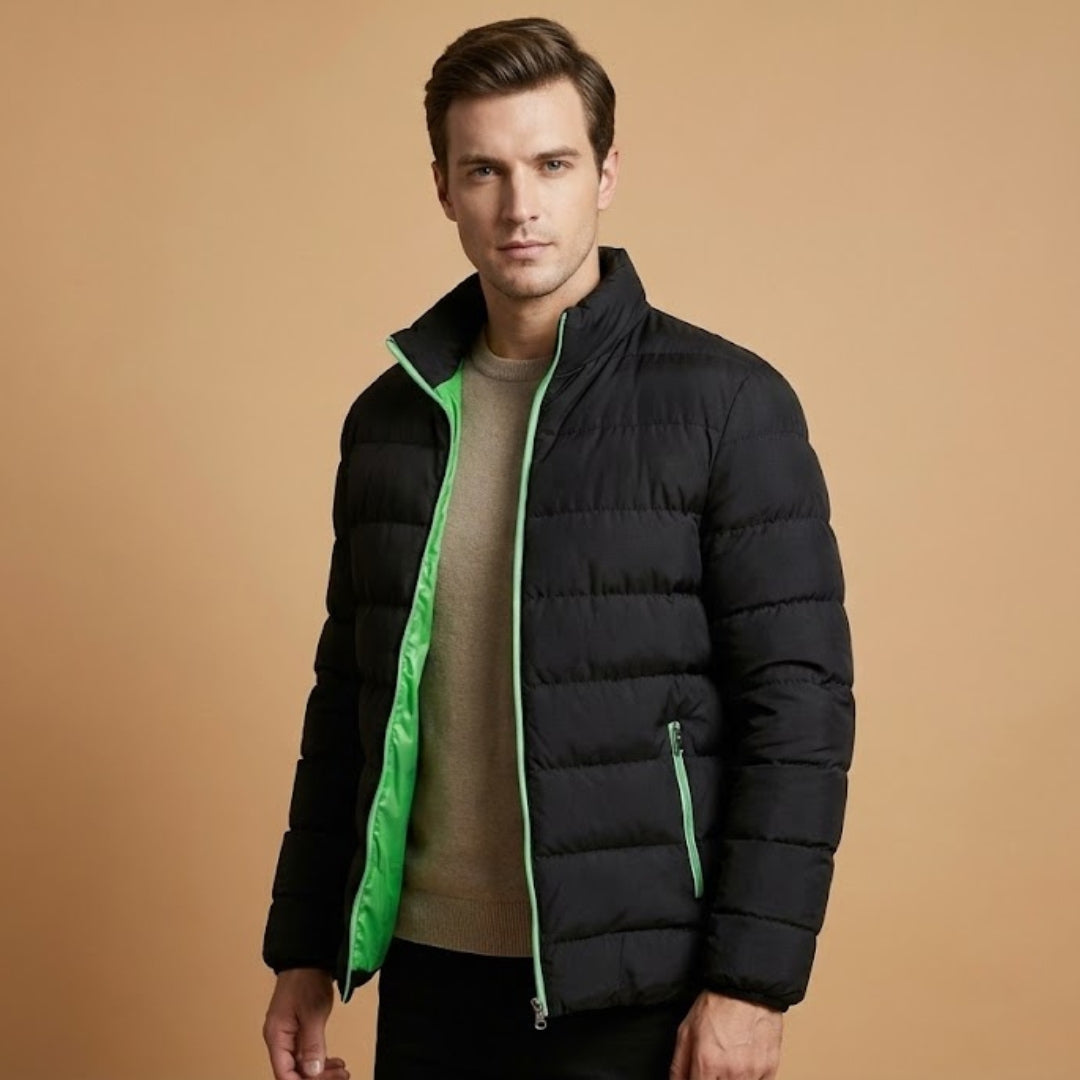 Insulated Quilted Men's Winter Parka Jacket
