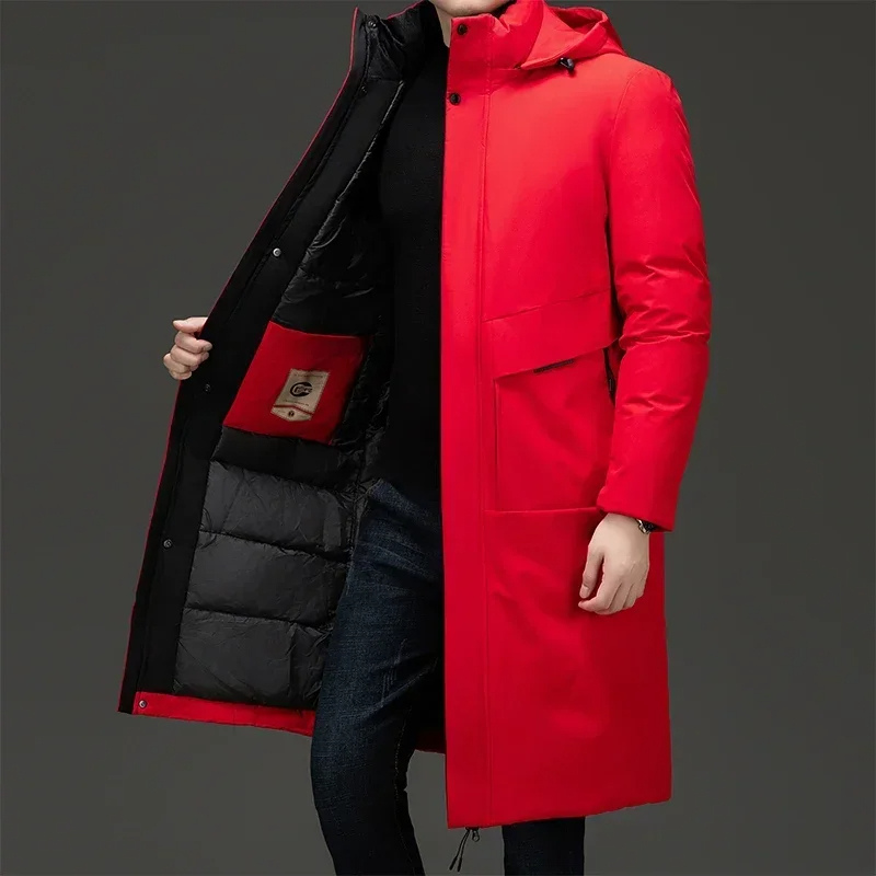 Warm Waterproof Men's Parka Coat with Hood
