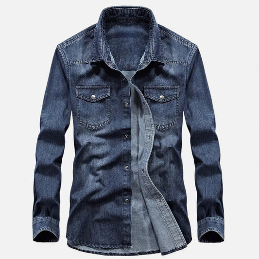Casual Fit Men's Denim Shirt for Winter - Modish World