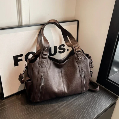 Stylish Ladies Tote Bag with Zipper Pockets