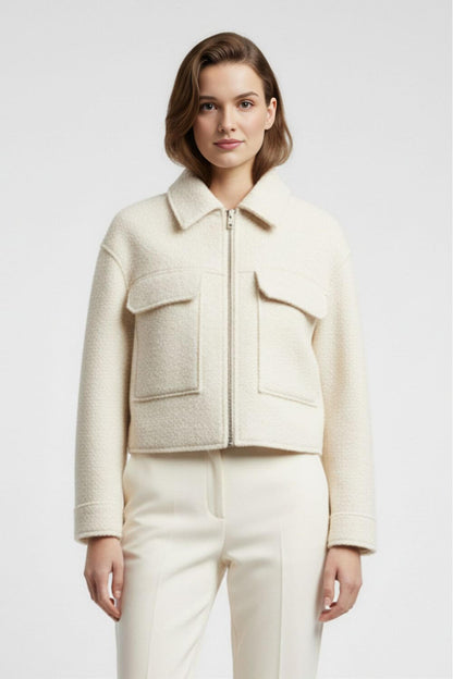 Chic Ladies Tailored Tweed Blazer