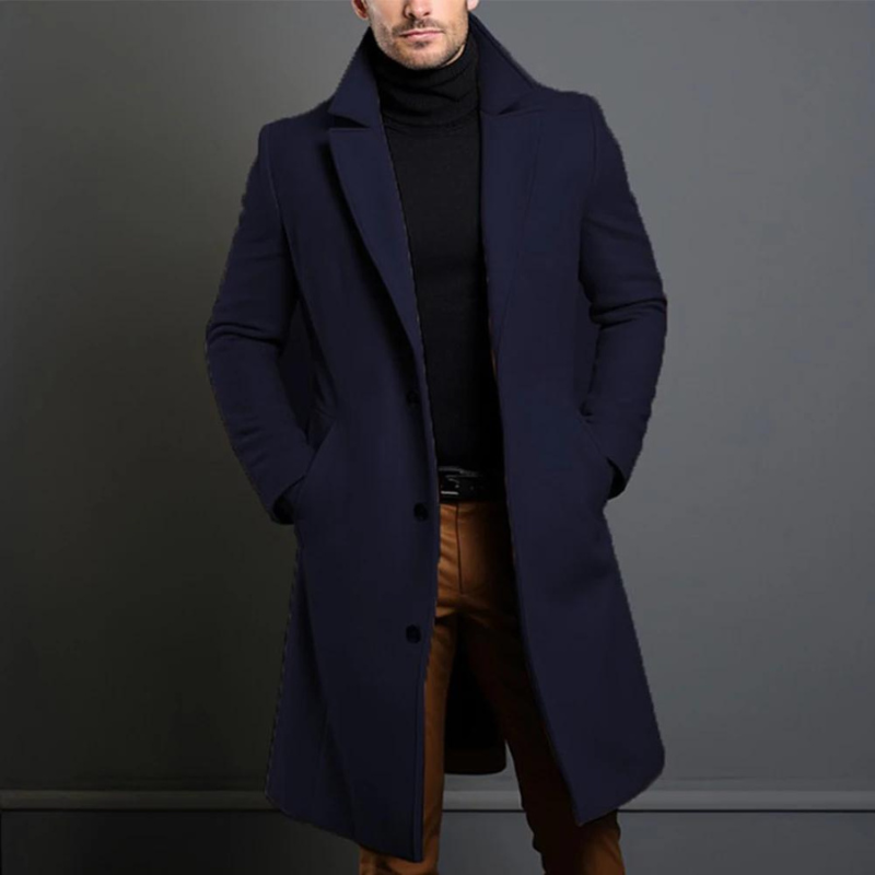 Classic Men's Long Trench Coat