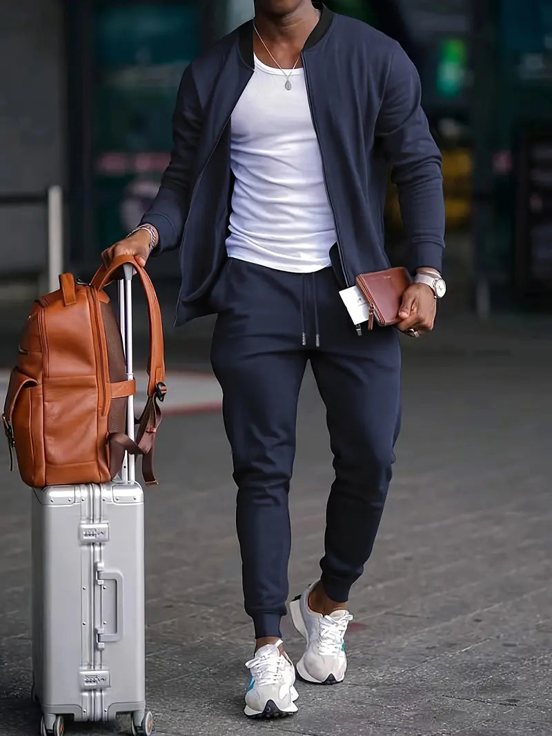 Athletic Mens Tracksuit Set Jacket and Pants - ModishWorld