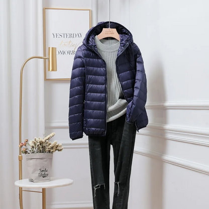 Warm Women's Down Hooded Coat