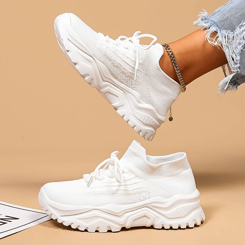 Soft and Breathable Thick Sole Women's Sneakers - ModishWorld