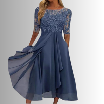 Beautiful Floral Maxi Chiffon Dress - ModishWorld