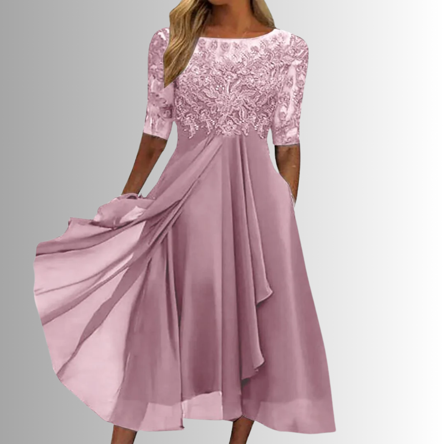 Beautiful Floral Maxi Chiffon Dress