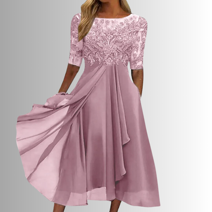 Beautiful Floral Maxi Chiffon Dress