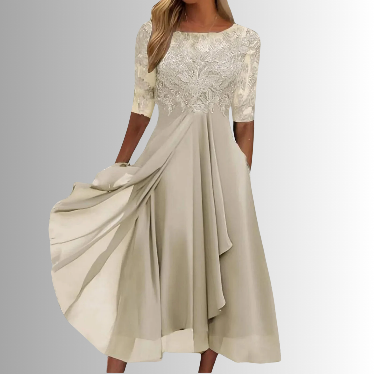 Beautiful Floral Maxi Chiffon Dress