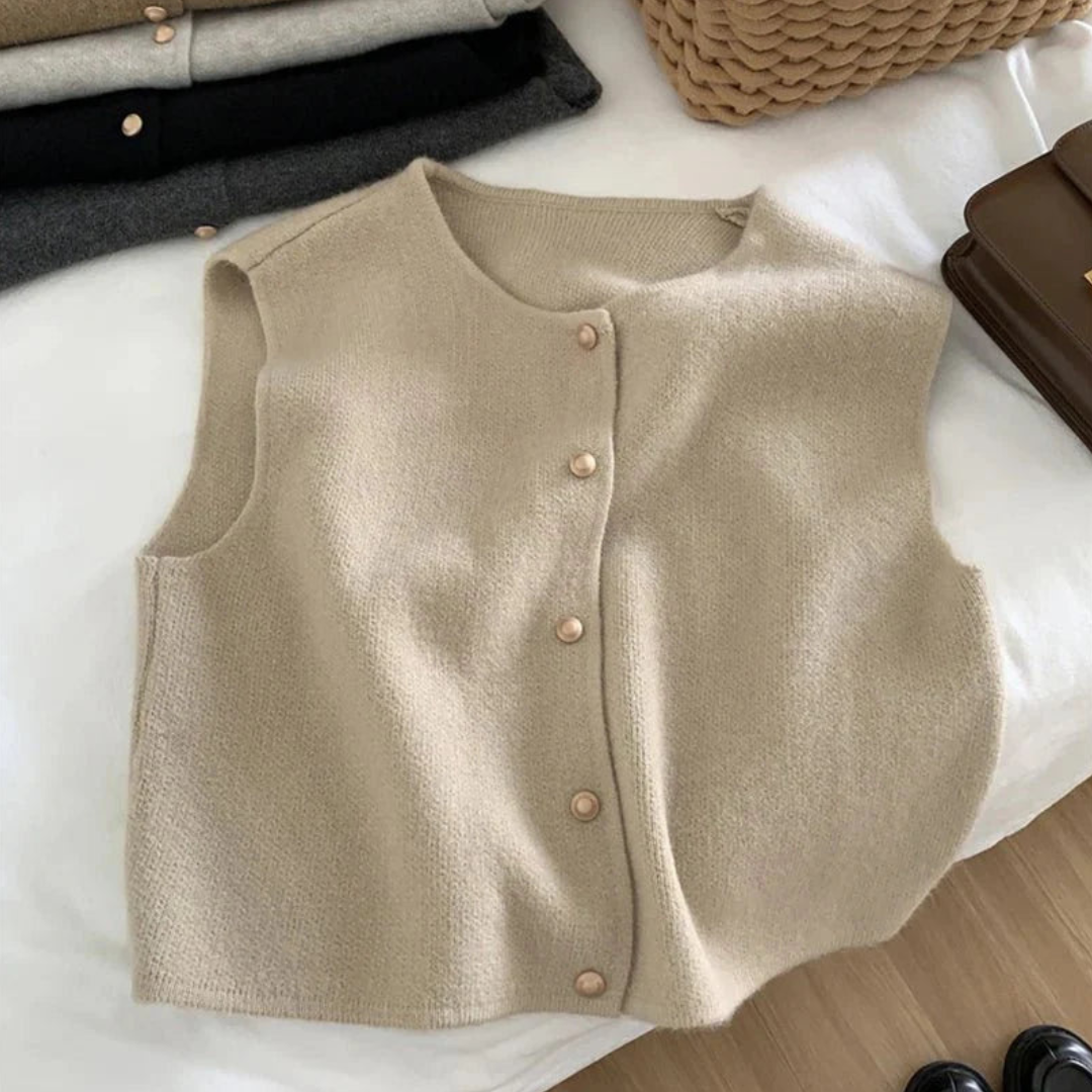 Ladies' Vest - Front Button Closure