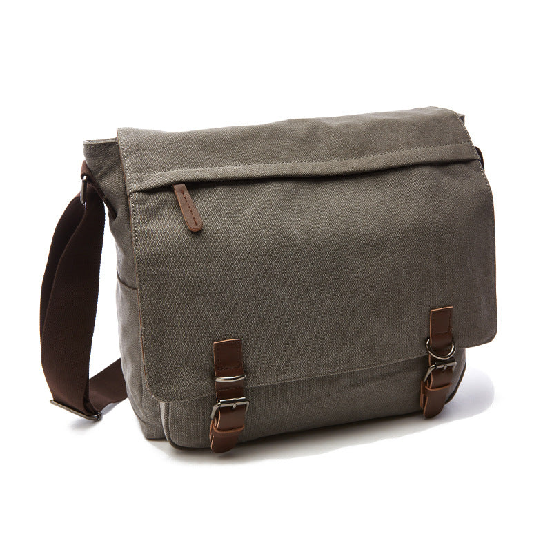 Leather Crossbody Bag with Magnetic Snap Closure