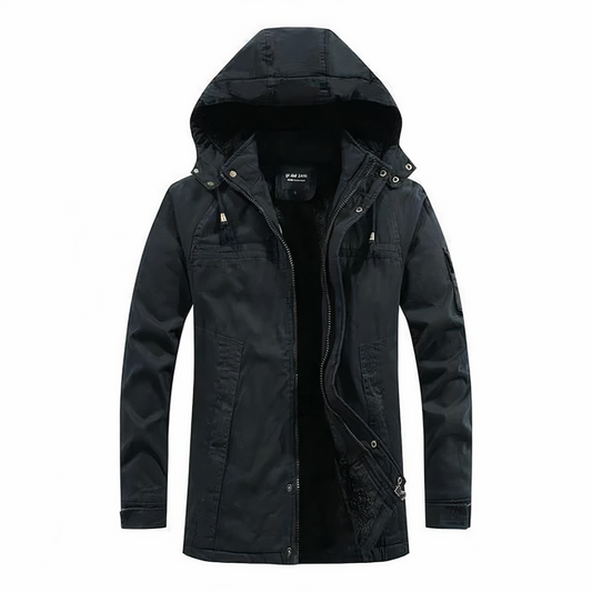 Warm Waterproof Men's Parka Jacket with Hood - ModishWorld
