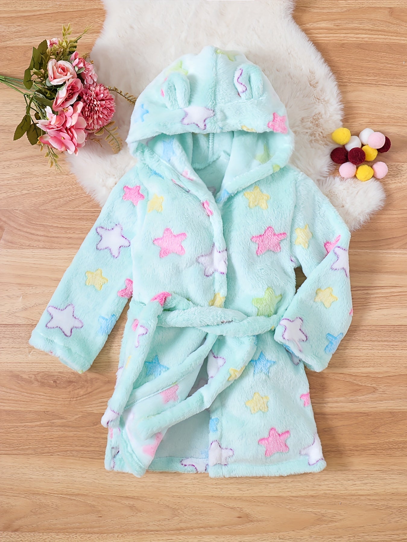 Childrens Navy Hooded Starry Robe - ModishWorld
