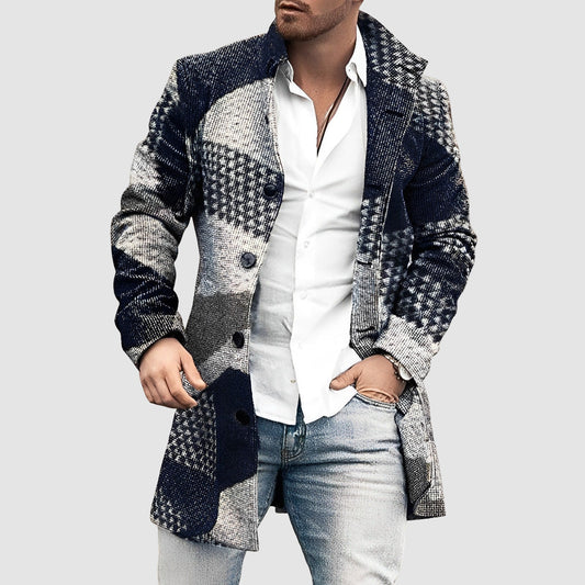Warm Mens Long Wool Winter Coat - ModishWorld