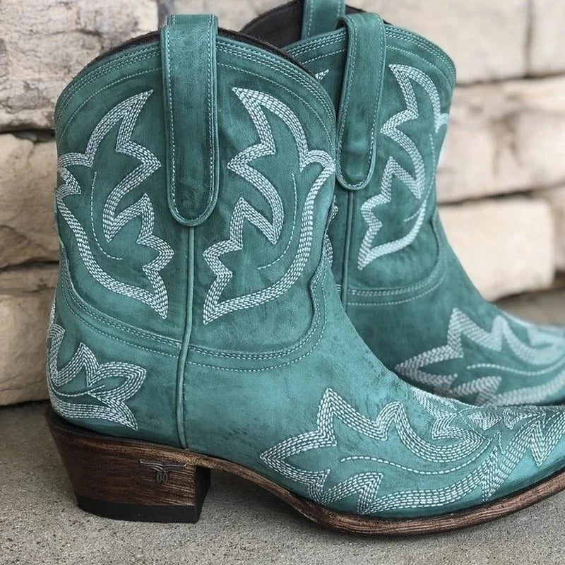 Stylish Western Embroidered Boots for Women