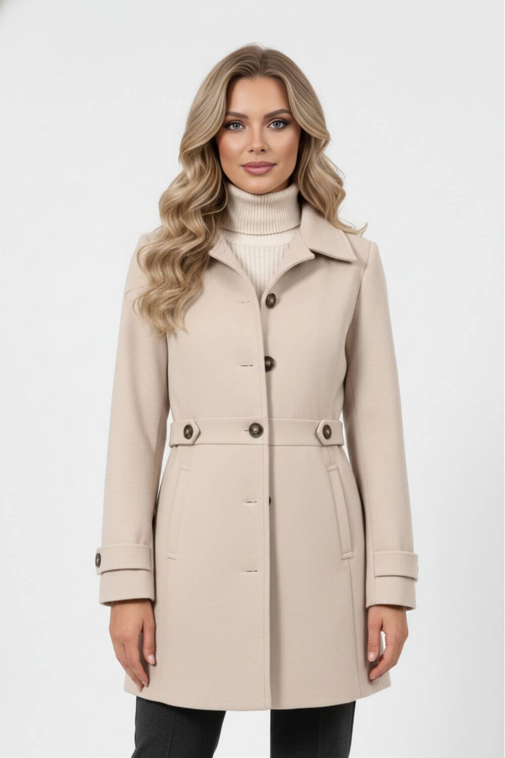 Stylish Women's Classic Button Coat