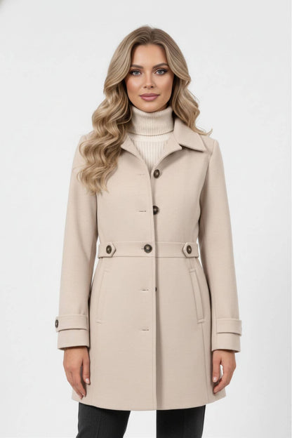 Stylish Women's Classic Button Coat