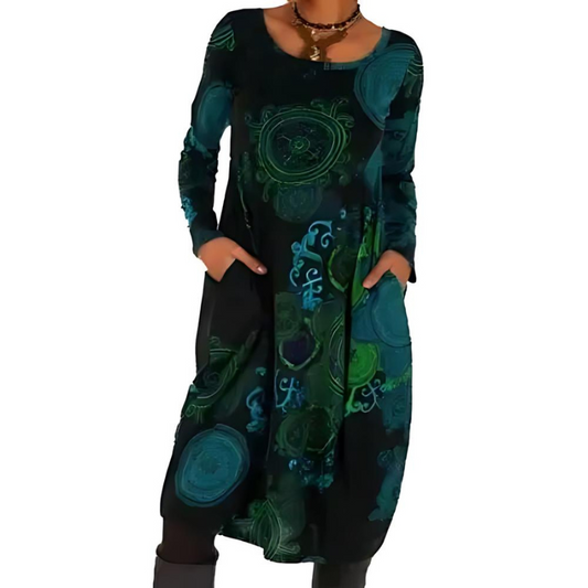 Warm Ladies Knee Length Winter Dress - Modish World
