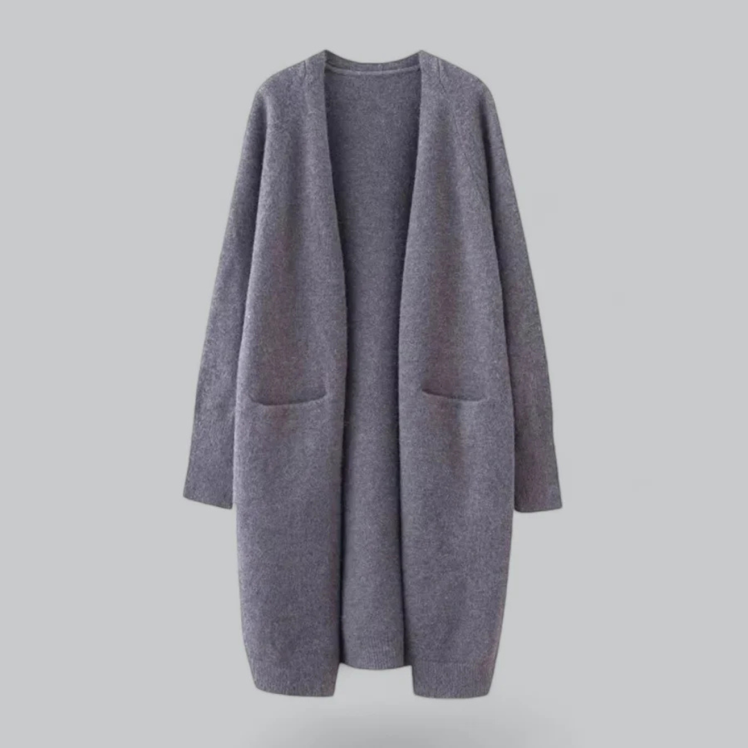 Women's Oversized Open Front Cardigan with Pockets - ModishWorld