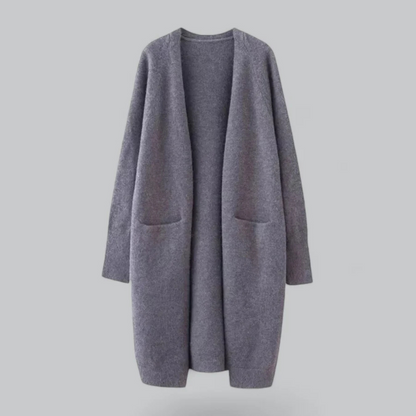 Women's Oversized Open Front Cardigan with Pockets - ModishWorld