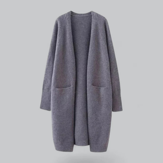 Women's Oversized Open Front Cardigan with Pockets - ModishWorld