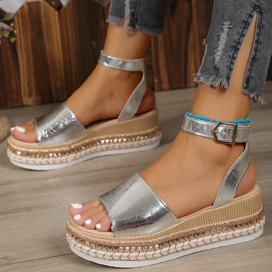 Comfortable Heel Summer Wedge Sandals - ModishWorld