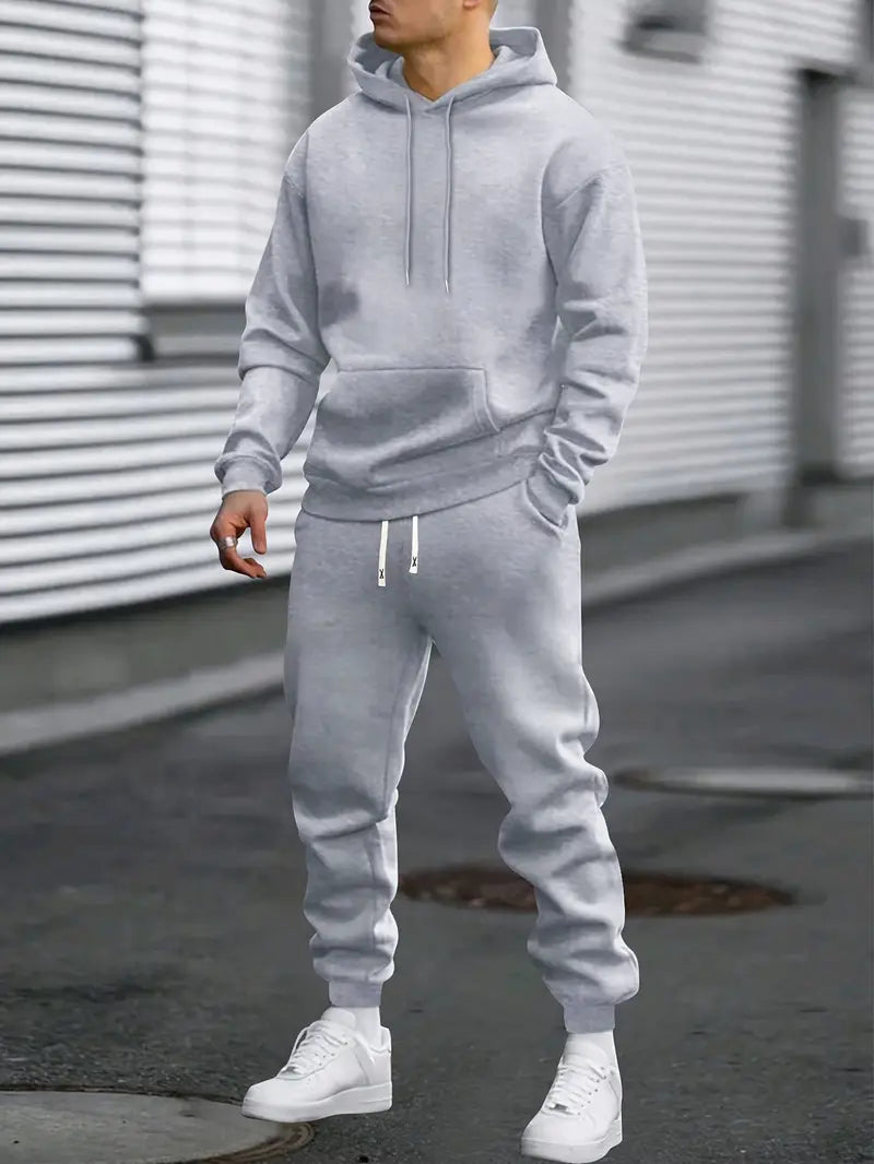 Athletic Fit Tracksuit Set - Hoodie and Running Pants - ModishWorld