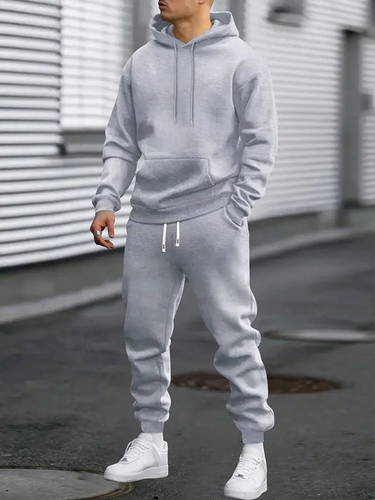 Athletic Fit Tracksuit Set - Hoodie and Running Pants - ModishWorld