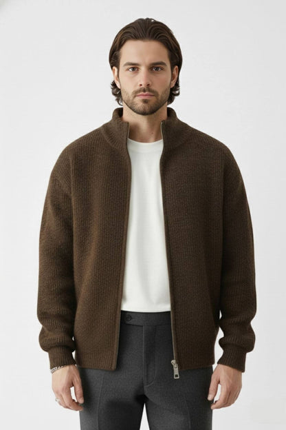 Stylish Men's Wool Blend Zip Sweater - Modish World