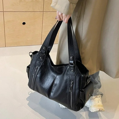 Stylish Ladies Tote Bag with Zipper Pockets